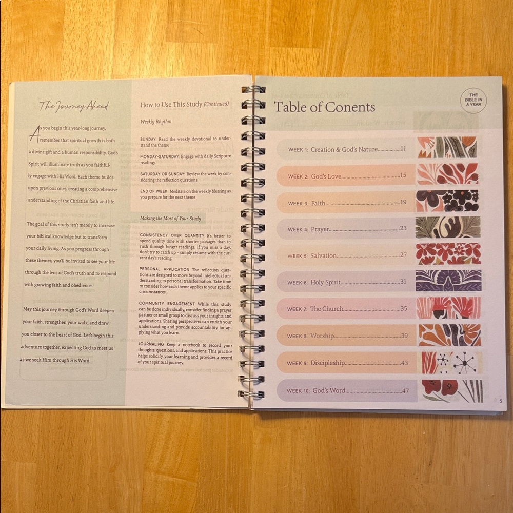 The Bible in a Year Spiral Notebook - Picture 2 of 4